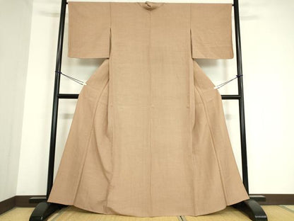 平和屋着物▽上質な紬 単衣 子持ち縞 正絹 逸品 未使用 DAAV5773az