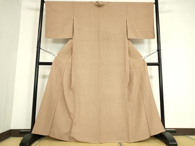平和屋着物▽上質な紬 単衣 子持ち縞 正絹 逸品 未使用 DAAV5773az