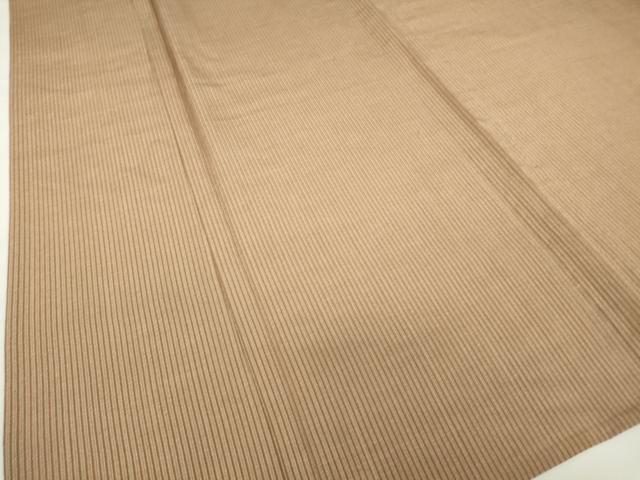 平和屋着物▽上質な紬 単衣 子持ち縞 正絹 逸品 未使用 DAAV5773az