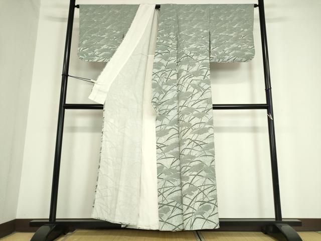平和屋着物▽訪問着 単衣 作家物 薄文 正絹 逸品 DAAV5777az