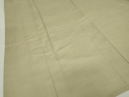 平和屋着物▽上質な紬 単衣 白橡色 正絹 逸品 DAAV5786az