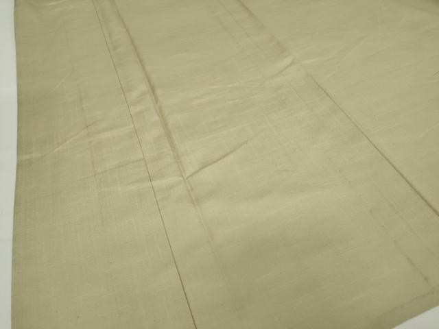 平和屋着物▽上質な紬 単衣 白橡色 正絹 逸品 DAAV5786az