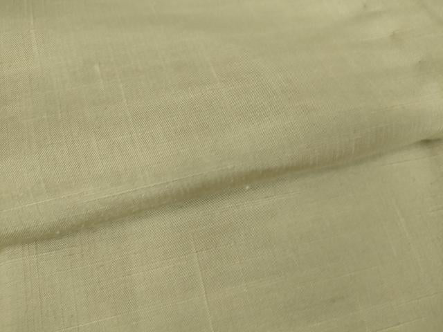 平和屋着物▽上質な紬 単衣 白橡色 正絹 逸品 DAAV5786az