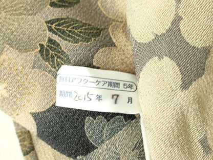 平和屋着物▽上質な小紋 単衣 舞桜文 金彩 鬼しぼ縮緬 正絹 逸品 DAAV5792az