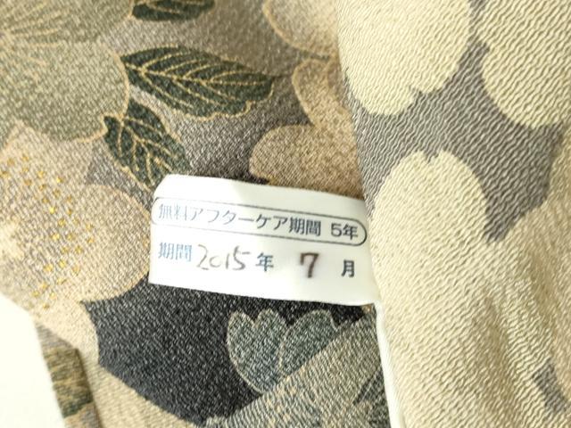 平和屋着物▽上質な小紋 単衣 舞桜文 金彩 鬼しぼ縮緬 正絹 逸品 DAAV5792az