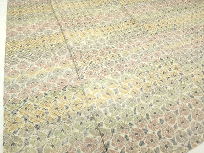平和屋着物▽上質な紬 単衣 蜘蛛絞り 総絞り 正絹 逸品 DAAV5793az