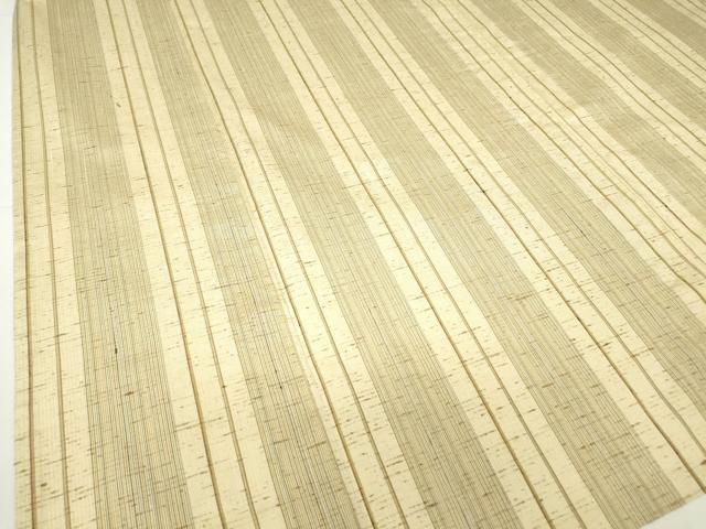 平和屋着物▽ぜんまい紬 単衣 縞 正絹 逸品 DAAV5794az
