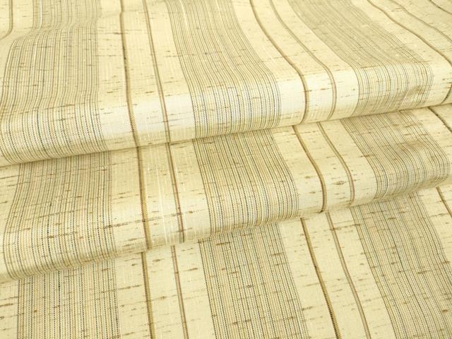 平和屋着物▽ぜんまい紬 単衣 縞 正絹 逸品 DAAV5794az