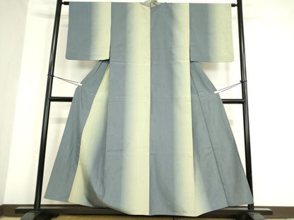 平和屋着物▽上質な紬　単衣　霞文　正絹　逸品　DAAV5796az