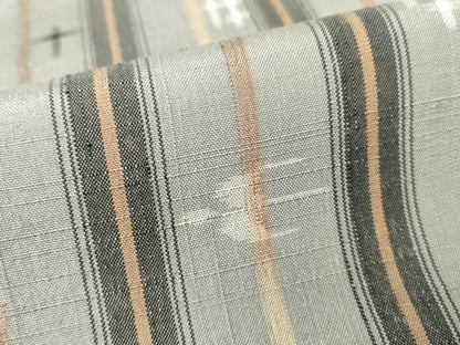 平和屋着物▽上質な紬 単衣 燕絣間道 正絹 逸品 DAAV5798az