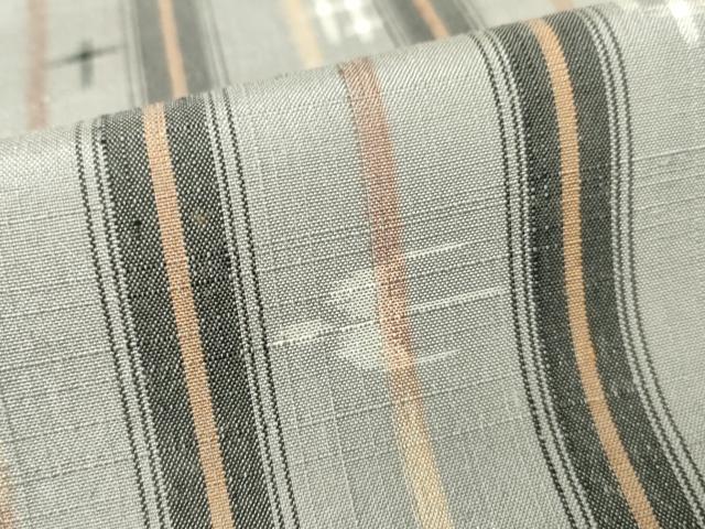 平和屋着物▽上質な紬 単衣 燕絣間道 正絹 逸品 DAAV5798az