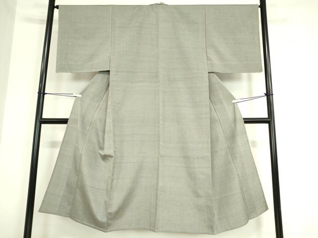 平和屋着物▽男性 本塩沢 単衣 総詰め 110亀甲 正絹 逸品 未使用 DAAV5802az