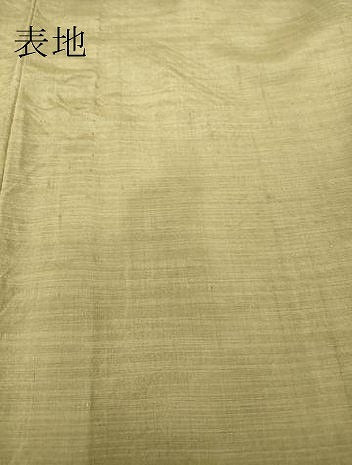 平和屋着物▽男性 紬 単衣 油色 キングサイズ 正絹 逸品 DAAV5803az