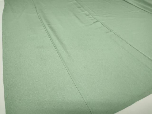 平和屋着物▽上質な色無地 単衣 千草色 正絹 逸品 DAAV5808az