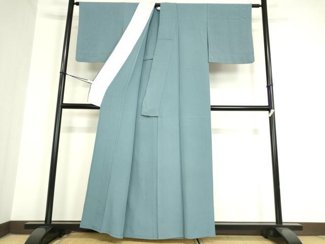 平和屋着物▽上質な色無地 単衣 薄縹色 正絹 逸品 DAAV5809az