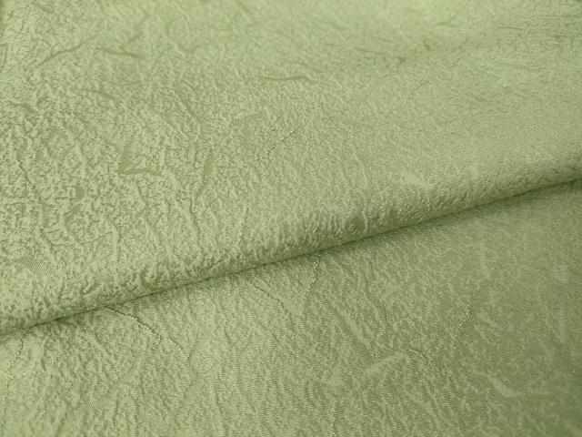 平和屋着物▽上質な色無地 単衣 霞地紋 山葵色 正絹 逸品 未使用 DAAV5810az