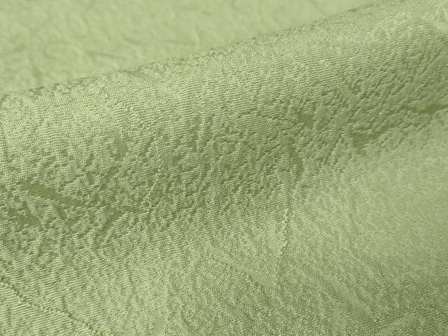 平和屋着物▽上質な色無地 単衣 霞地紋 山葵色 正絹 逸品 未使用 DAAV5810az