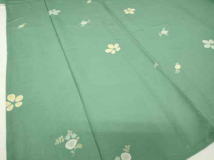 平和屋着物▽上質な小紋 単衣 舞花文 正絹 逸品 DAAV5811az