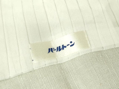 平和屋着物▽上質な小紋 単衣 紬地 型染 更紗花文 正絹 逸品 未使用 DAAV5814az