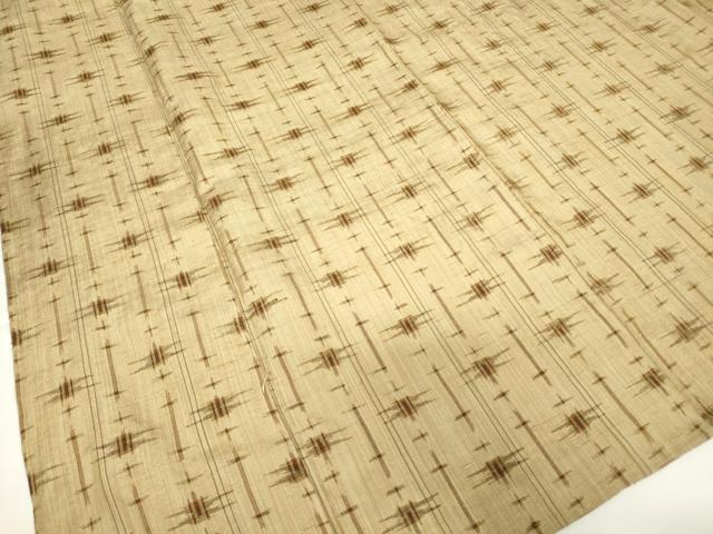 平和屋着物▽上質な紬 単衣 絣文 正絹 逸品 DAAV5822az