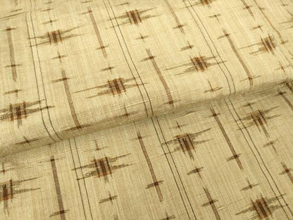 平和屋着物▽上質な紬 単衣 絣文 正絹 逸品 DAAV5822az