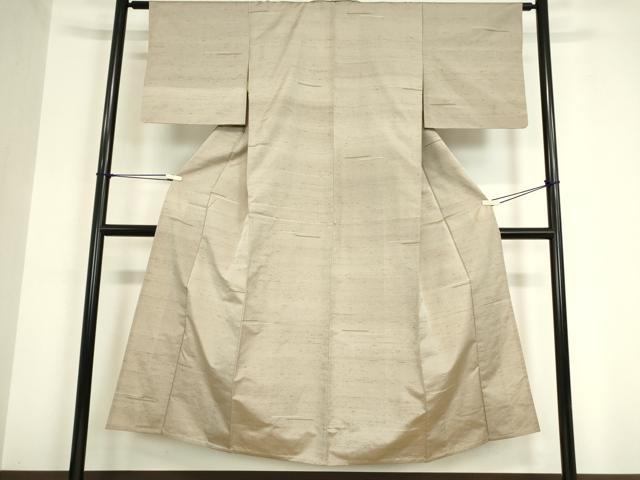 平和屋着物▽上質な紬 単衣 絣文 正絹 逸品 DAAV5826az