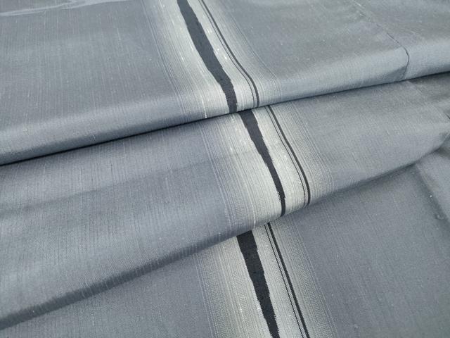 平和屋着物▽上質な紬 単衣 変わり縞 正絹 逸品 DAAV5831az