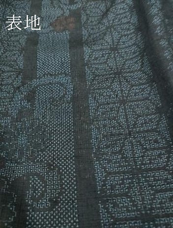 平和屋着物▽結城紬　単衣　花唐草文　100亀甲　正絹　逸品　DAAV5832az
