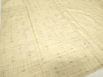 平和屋着物▽上質な紬 単衣 絣文 正絹 逸品 DAAV5838az