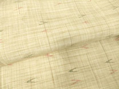 平和屋着物▽上質な紬 単衣 絣文 正絹 逸品 DAAV5838az
