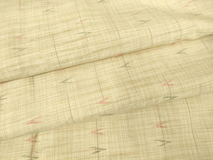 平和屋着物▽上質な紬 単衣 絣文 正絹 逸品 DAAV5838az
