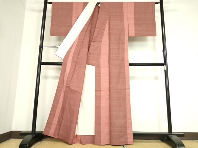 平和屋着物▽上質な紬 単衣 間道 正絹 逸品 DAAV5839az