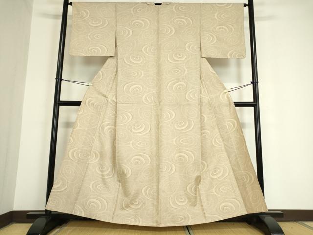 平和屋着物▽本場大島紬 白大島 単衣 7マルキ 流水文 正絹 逸品 DAAV5843az
