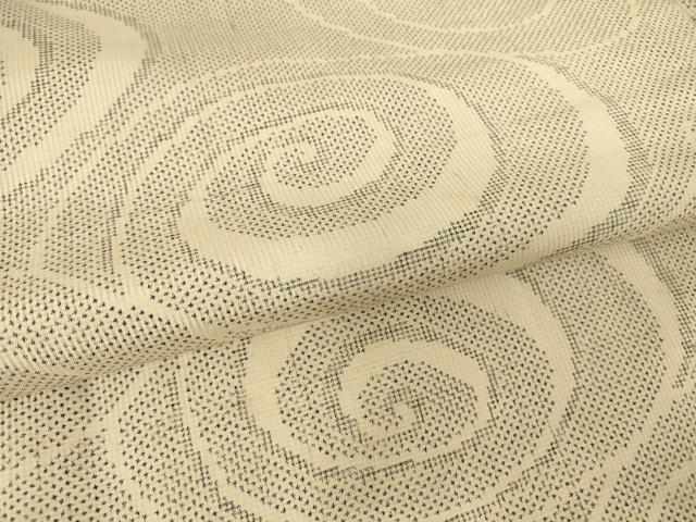 平和屋着物▽本場大島紬 白大島 単衣 7マルキ 流水文 正絹 逸品 DAAV5843az