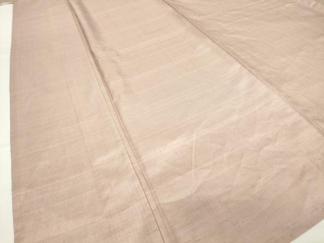平和屋着物▽上質な紬 単衣 薄柿色 正絹 逸品 DAAV5846az