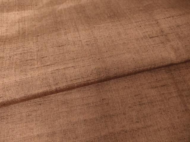 平和屋着物▽上質な紬 単衣 色無地 霞文 正絹 逸品 DAAV5847az