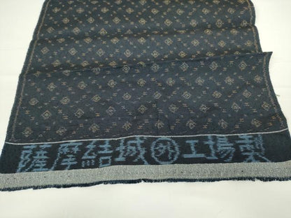 平和屋着物▽薩摩結城 単衣 菱文 外山織物 証紙付き 正絹 逸品 DAAV5849az