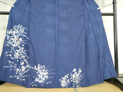 平和屋着物▽訪問着 単衣 駒刺繍 草花文 洗える着物 DAAV5904az