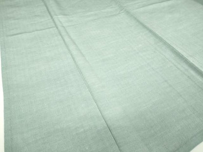 平和屋着物▽男性 色無地 単衣 お召縮緬 水浅葱色 正絹 逸品 DAAV5907az