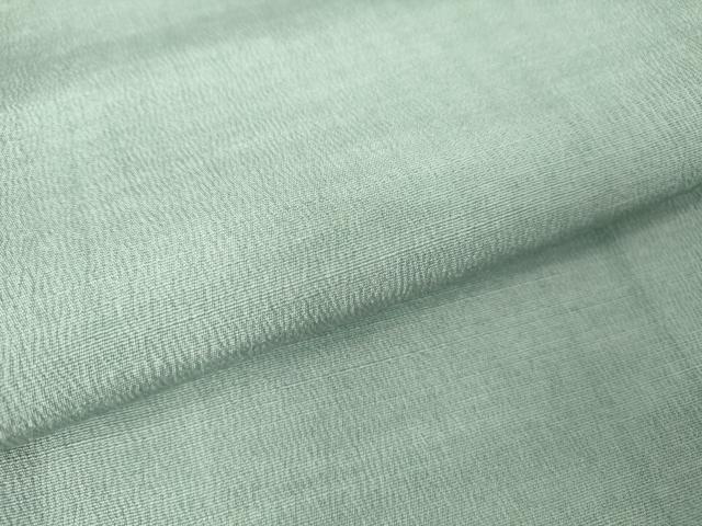 平和屋着物▽男性 色無地 単衣 お召縮緬 水浅葱色 正絹 逸品 DAAV5907az