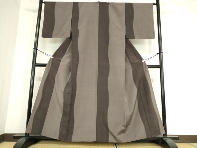 平和屋着物▽上質な紬 単衣 変わり間道 正絹 逸品 DAAV5912az
