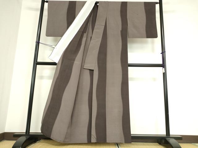 平和屋着物▽上質な紬 単衣 変わり間道 正絹 逸品 DAAV5912az