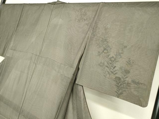 平和屋着物▽訪問着 無双 紗袷 紗×絽 草花文 金彩 ロング丈 正絹 逸品 DAAV5914az