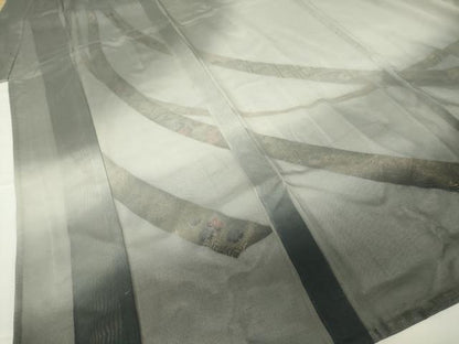 平和屋着物▽訪問着　無双　紗袷　紗×絽　束ね熨斗花文　暈し染め　金彩　正絹　逸品　DAAV5920az