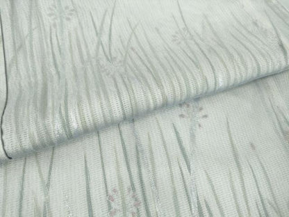 平和屋着物▽訪問着 無双 紗袷 紗×絽 草花文 銀彩 正絹 逸品 DAAV5921az