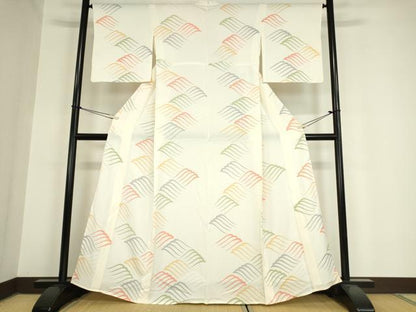 平和屋着物▽上質な小紋 単衣 流水文 正絹 逸品 DAAV5922az
