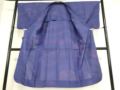平和屋着物▽道行コート スリーシーズン 春夏秋 塵除け 雨コート 霞文 ロング丈 正絹 逸品 DAAV5923az