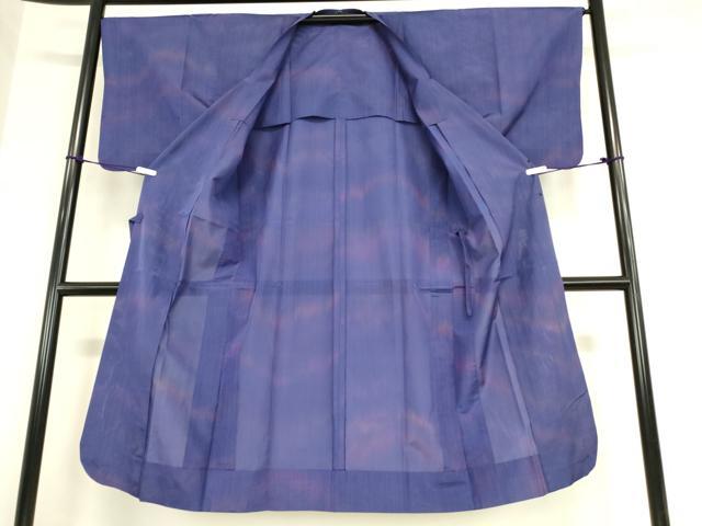 平和屋着物▽道行コート スリーシーズン 春夏秋 塵除け 雨コート 霞文 ロング丈 正絹 逸品 DAAV5923az