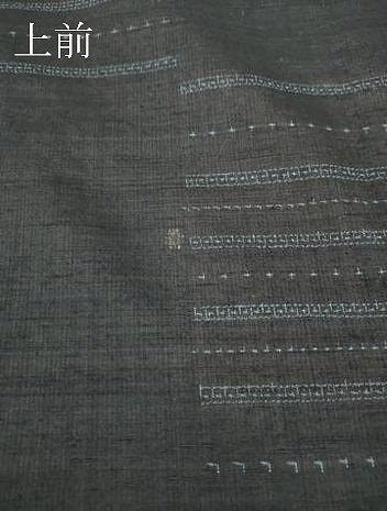 平和屋着物▽結城紬 単衣 変わり市松 80亀甲 正絹 逸品 DAAV5924az