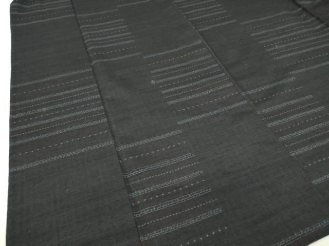 平和屋着物▽結城紬 単衣 変わり市松 80亀甲 正絹 逸品 DAAV5924az